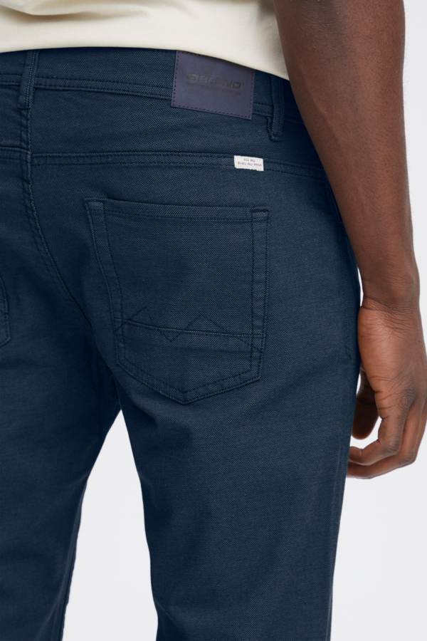 Blend Pants Cotton Dark Blue