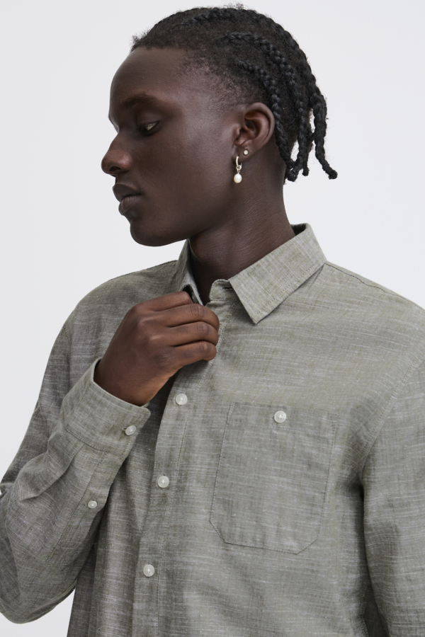 Blend Blouse Cotton Olive